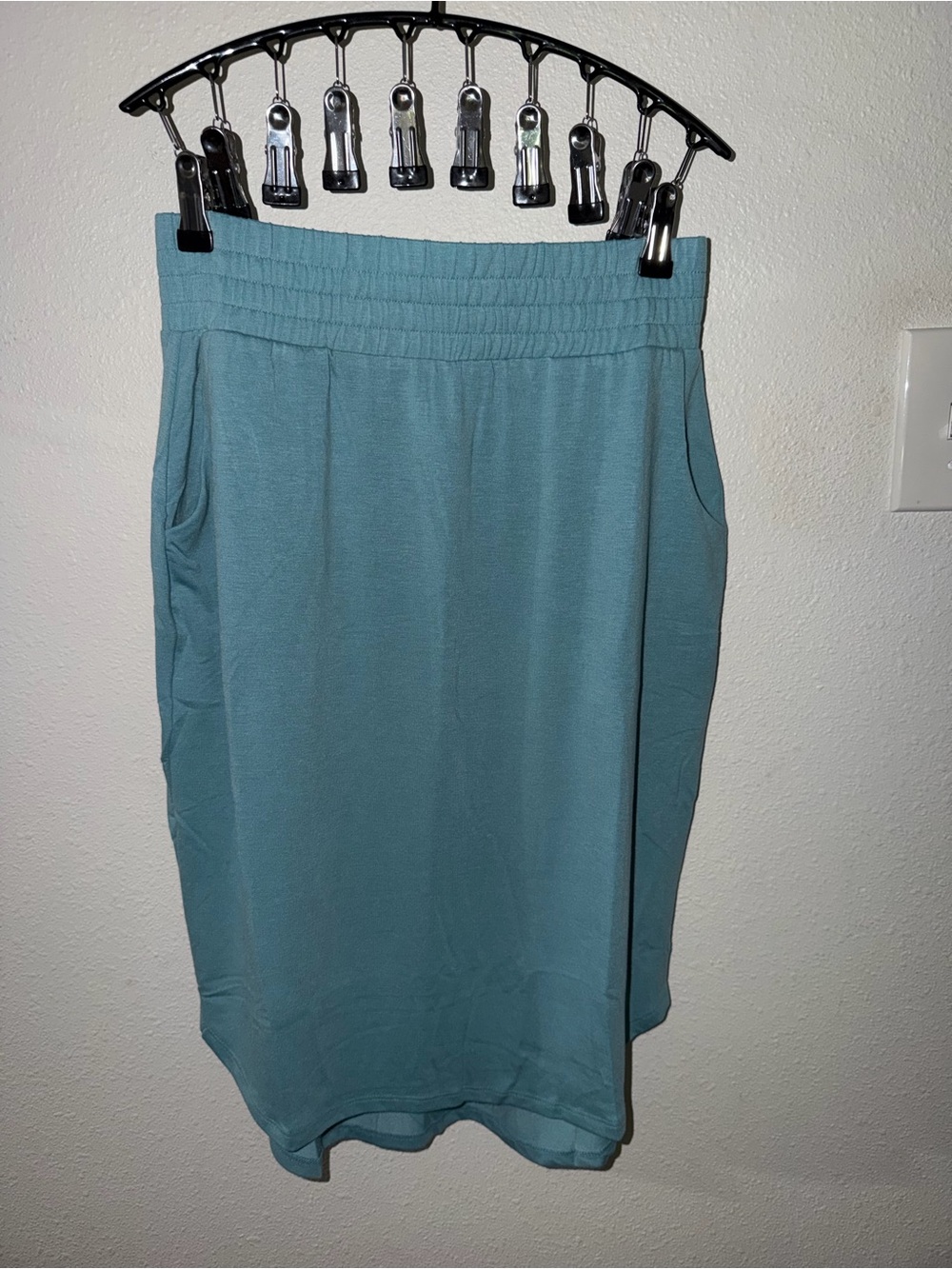 Zenana Outfitters Teal A-Line Midi Skirt with Pockets NWOT - Picture 5 of 9